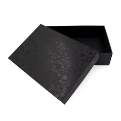 Schwarze Basis-Deckel-Geschenkbox mit Hirschmotiv