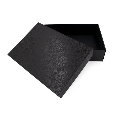 Schwarze Basis-Deckel-Geschenkbox mit Hirschmotiv