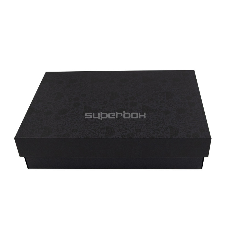 Schwarze Basis-Deckel-Geschenkbox mit Hirschmotiv