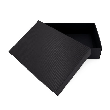 Schwarze PREMIUM Basis-Deckel-Geschenkbox mit Streifen