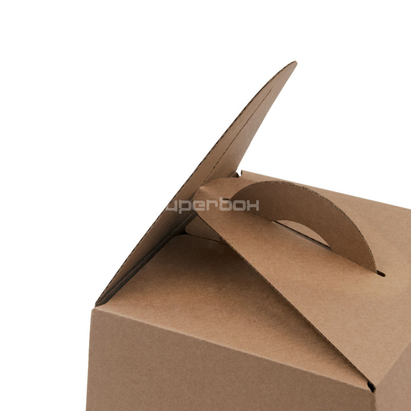 Braune Geschenkbox mit Griff für PANETTONE
