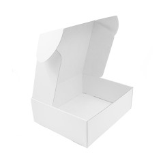 Weiße Schnellverschluss-Box zum Verpacken von Lebensmittelsets