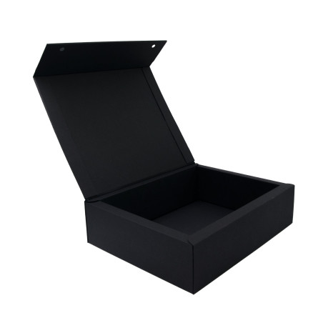 Luxuriöse schwarze Klappdeckelbox mit Magneten