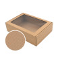 Brown A4 Size Gift Box with Brown Stripes