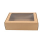 Brown A4 Size Gift Box with Brown Stripes