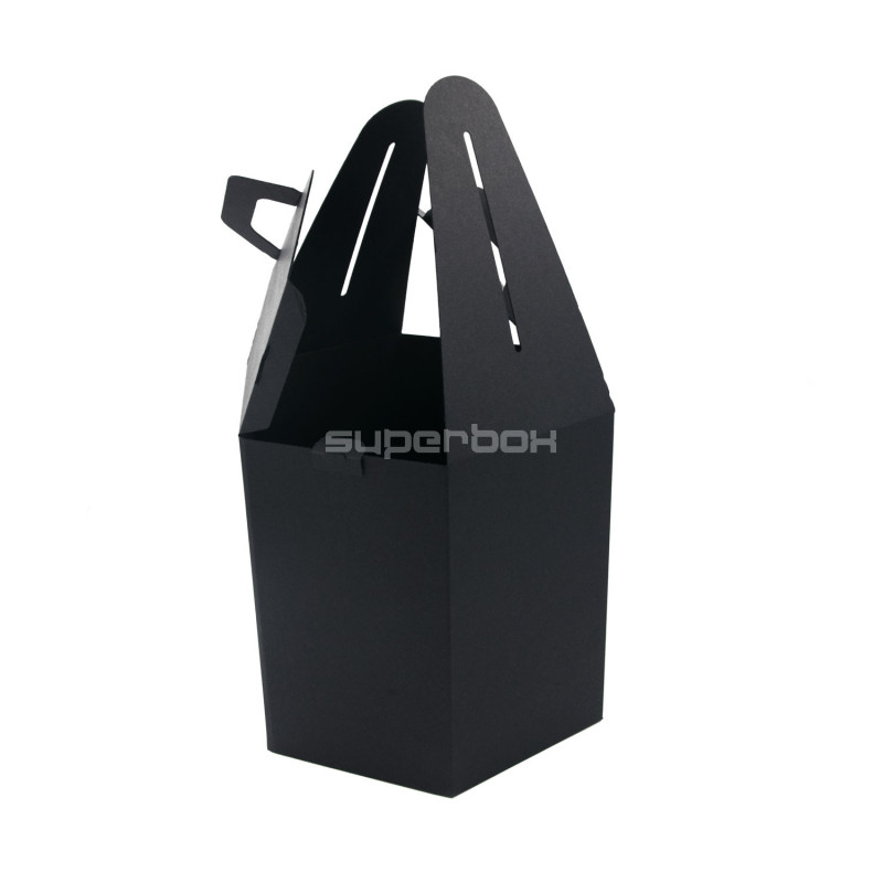 Schwarze Geschenkbox für litauischen Baumkuchen, 280 mm Höhe