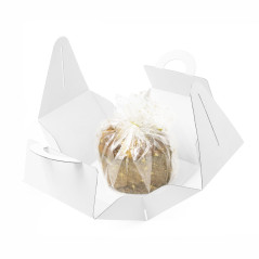 Weiße Geschenkbox mit Griff für PANETTONE