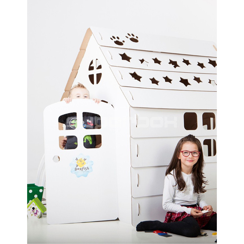 Großes Wellpapp-Spielhaus für Kinder STERNE