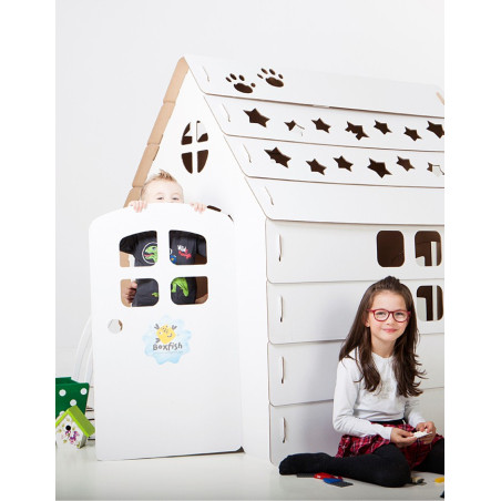 Großes Wellpapp-Spielhaus für Kinder STERNE