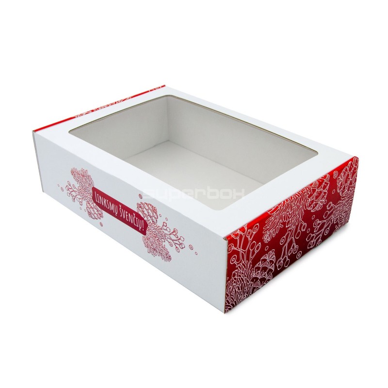 Matte Red Print Christmas Box