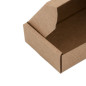 Kleine braune Schnellverschluss-Box aus Wellpappe | 155x120x25 mm