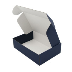 Blaue Geschenkbox A4-Format, innen weiß