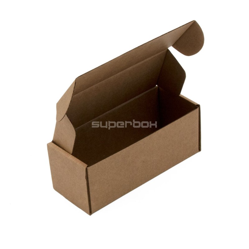 Braune rechteckige Geschenkbox, 14 cm Länge