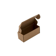Braune rechteckige Geschenkbox, 14 cm Länge