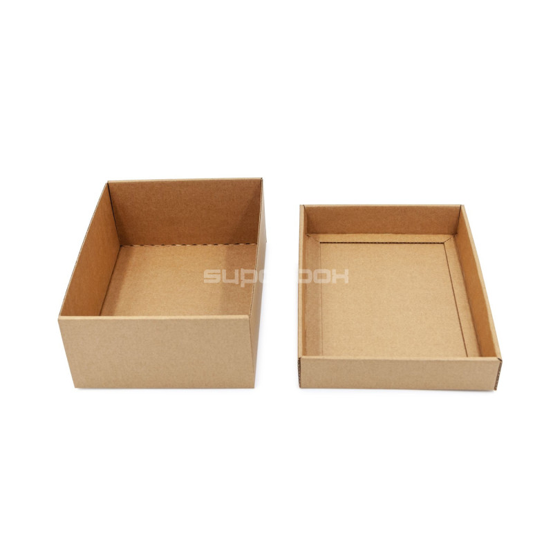 Braune rechteckige Geschenkbox mit Deckel