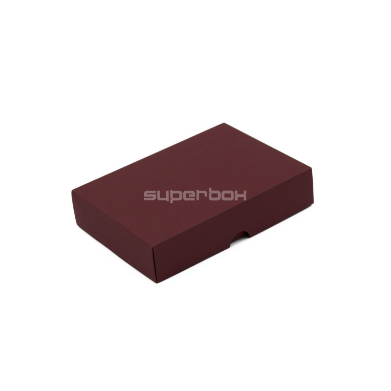 Burgundy Box with a Lid for Packing Jewelry
