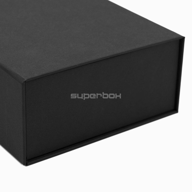 Luxuriöse stabile schwarze Klappdeckel-Box mit Magneten