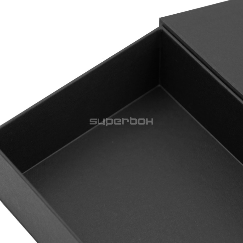 Luxuriöse stabile schwarze Klappdeckel-Box mit Magneten