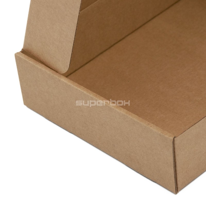 Braune rechteckige Versandbox, 5 cm hoch
