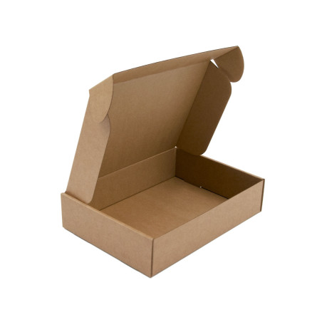 Braune rechteckige Versandbox, 5 cm hoch