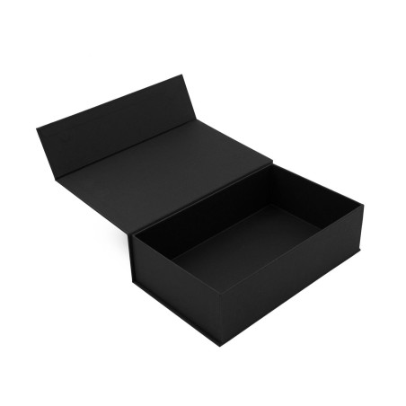 Luxuriöse stabile schwarze Klappdeckel-Box mit Magneten