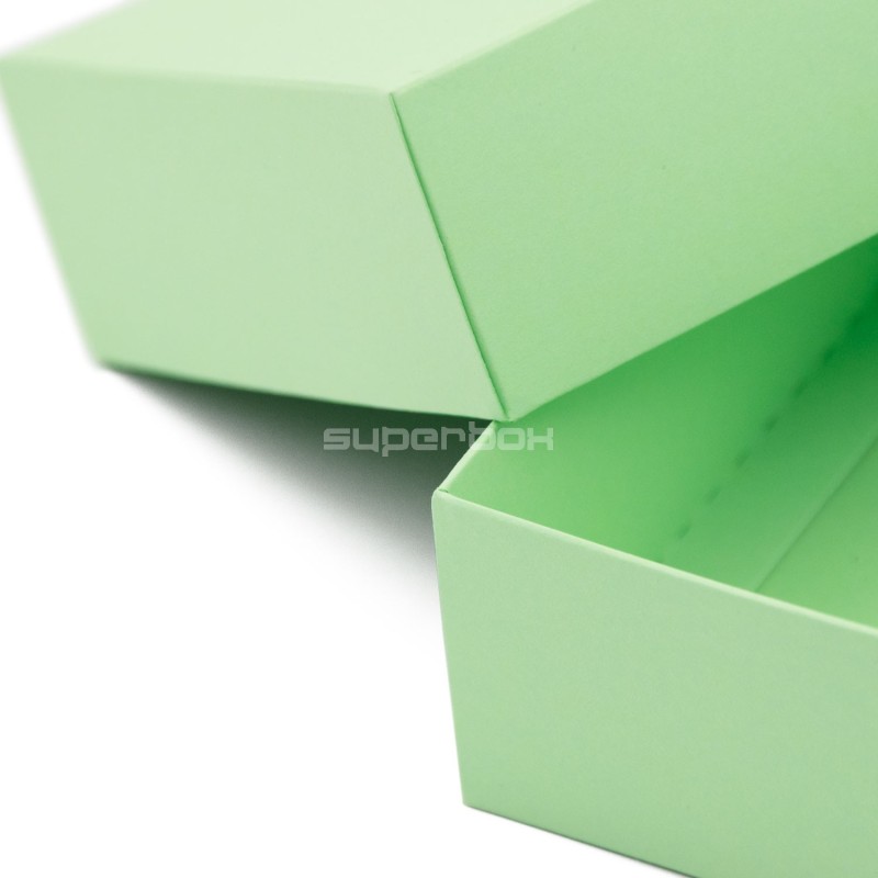Hellgrüne zweiteilige Karton-Geschenkbox