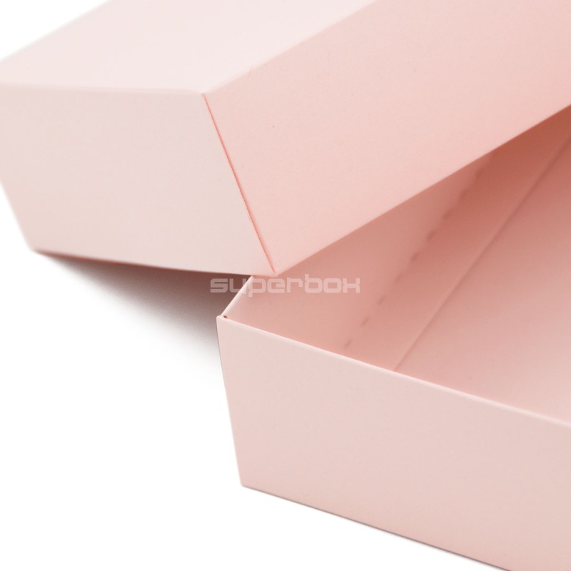 Hellrosa zweiteilige Karton-Geschenkbox Hellrosa zweiteilige Karton-Geschenkbox