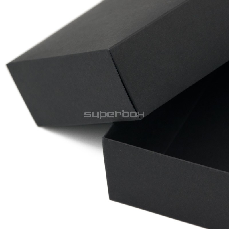 Schwarze zweiteilige Macarons-Geschenkbox
