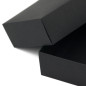 Schwarze zweiteilige Geschenkbox für Macarons | 200x110x50 mm