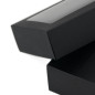 Schwarze Geschenkbox mit Fenster für Macarons | 200x110x50 mm