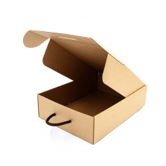 Braune Koffer-Geschenkbox mit Griff