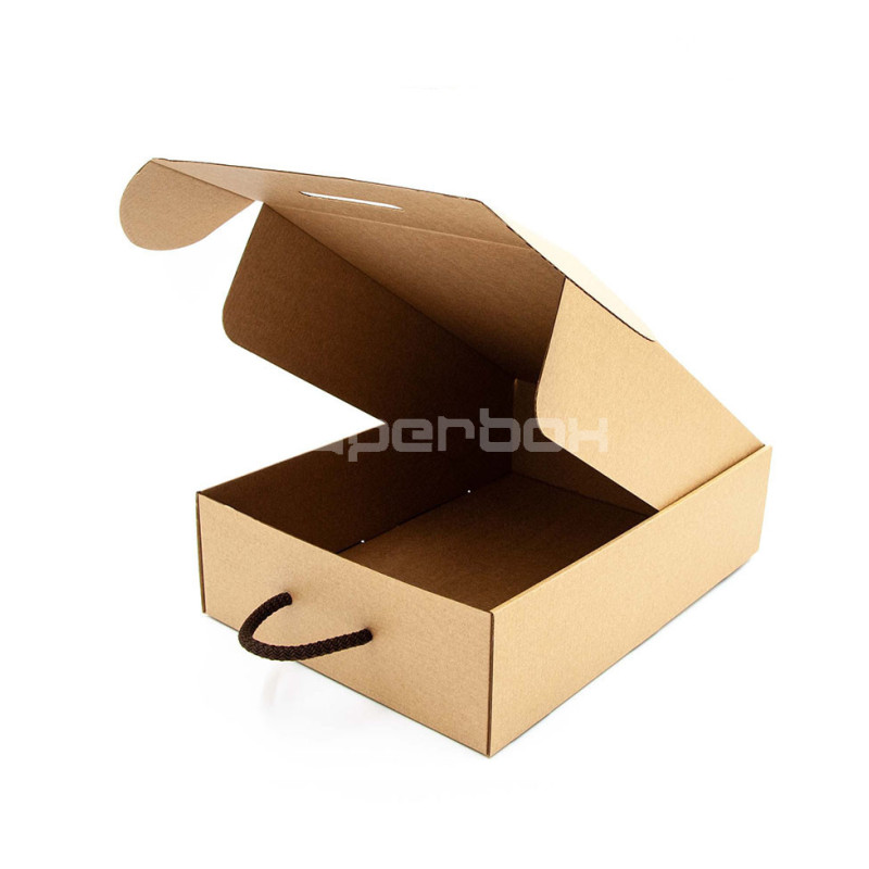 Braune Koffer-Geschenkbox mit Griff