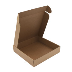 Braune quadratische Box, 5,5 cm tief