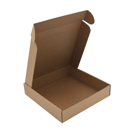 Braune quadratische Box, 5,5 cm tief