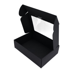 Schwarze A4-Geschenkbox mit Fenster
