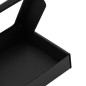 Schwarze Quadratische Mini-Box mit Fenster | 120x120x30 mm | Superbox