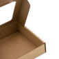 Braune Quadratische Box mit Klarem Fenster | 120x120x30 mm | Superbox