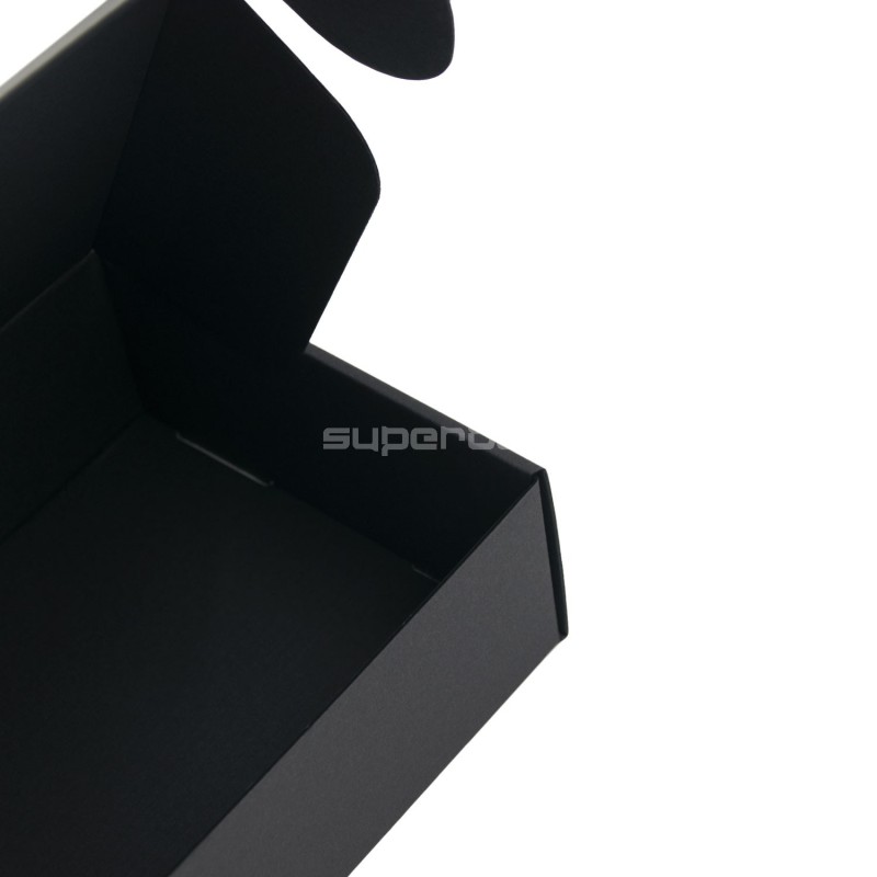 Schwarze A5-Format-Box für Gourmet-Snacks