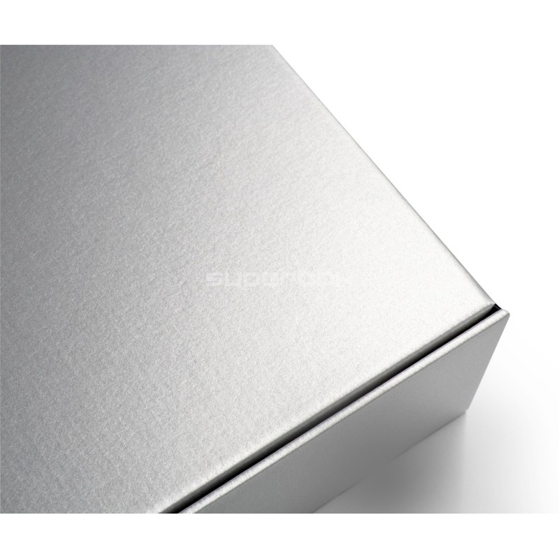 Metallic-silberne A4-Geschenkbox