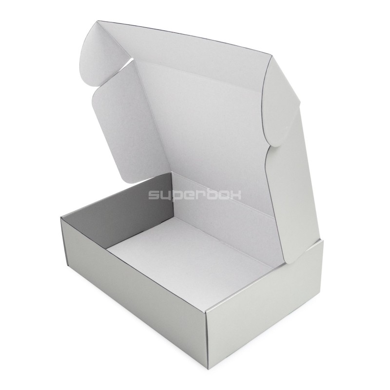 Metallic-silberne A4-Geschenkbox