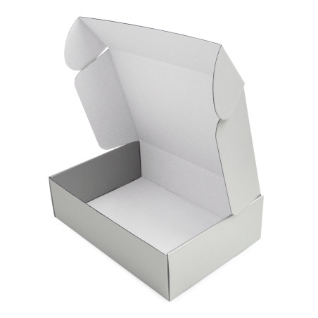 Metallic-silberne A4-Geschenkbox