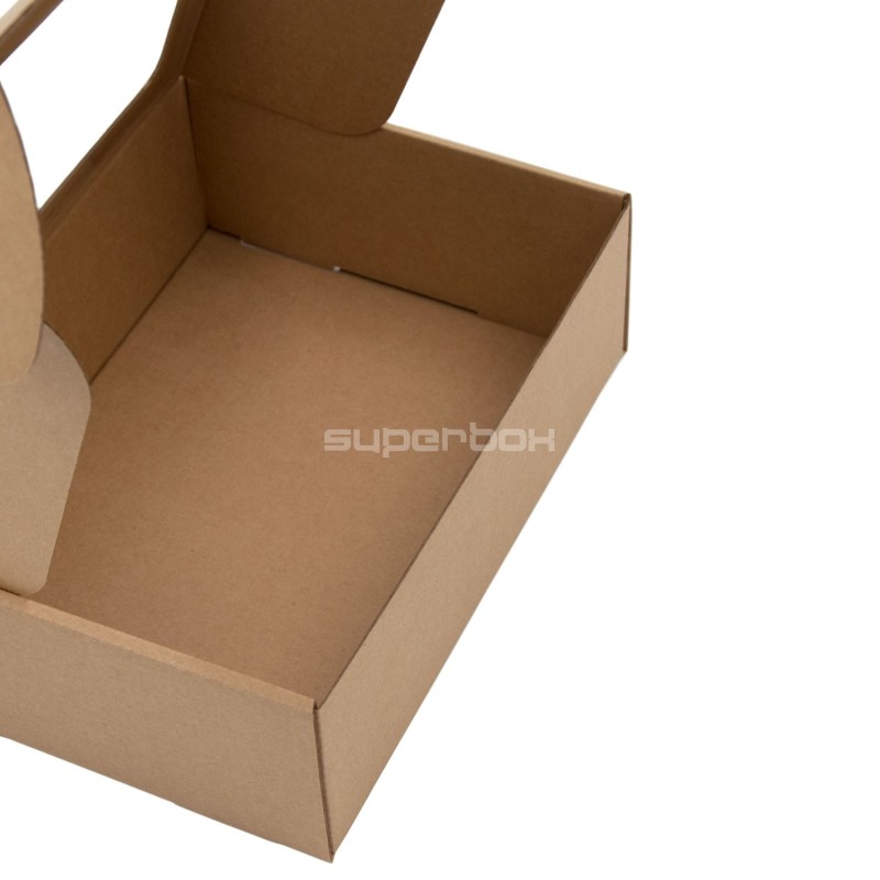 Braune A5-Format-ökologische Geschenkbox mit Fenster
