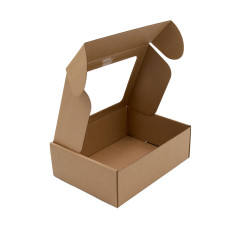 Braune A5-Format-ökologische Geschenkbox mit Fenster
