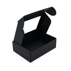 Schwarze A5-Format-Geschenkbox mit Fenster