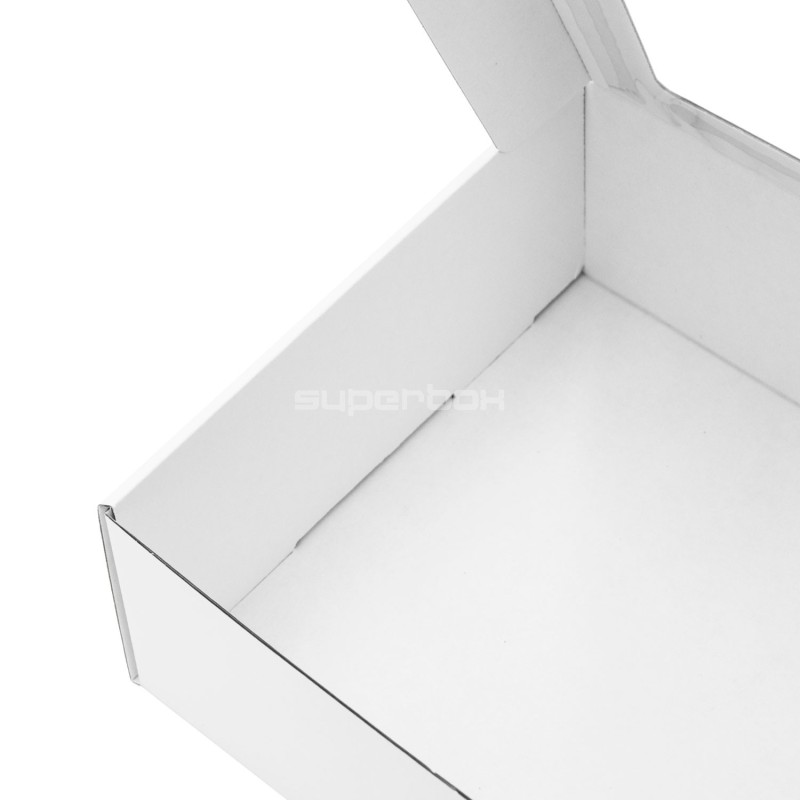 Weiße Einzel-Flaschen-Geschenkbox mit Fenster