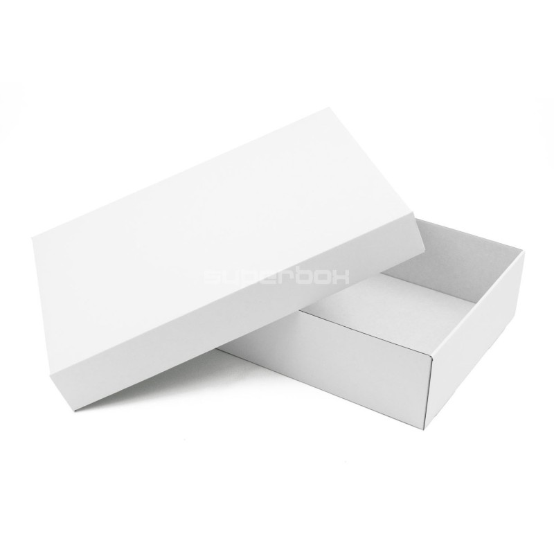 Mehrzweck weiße Basis-Deckel-Geschenkbox, 8,5 cm Tiefe