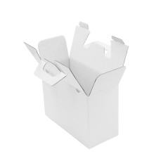 Weiße kleine Koffer-ähnliche Geschenkbox mit Griff
