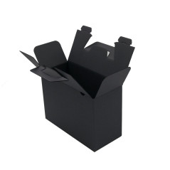 Schwarze kleine Koffer-ähnliche Geschenkbox mit Griff