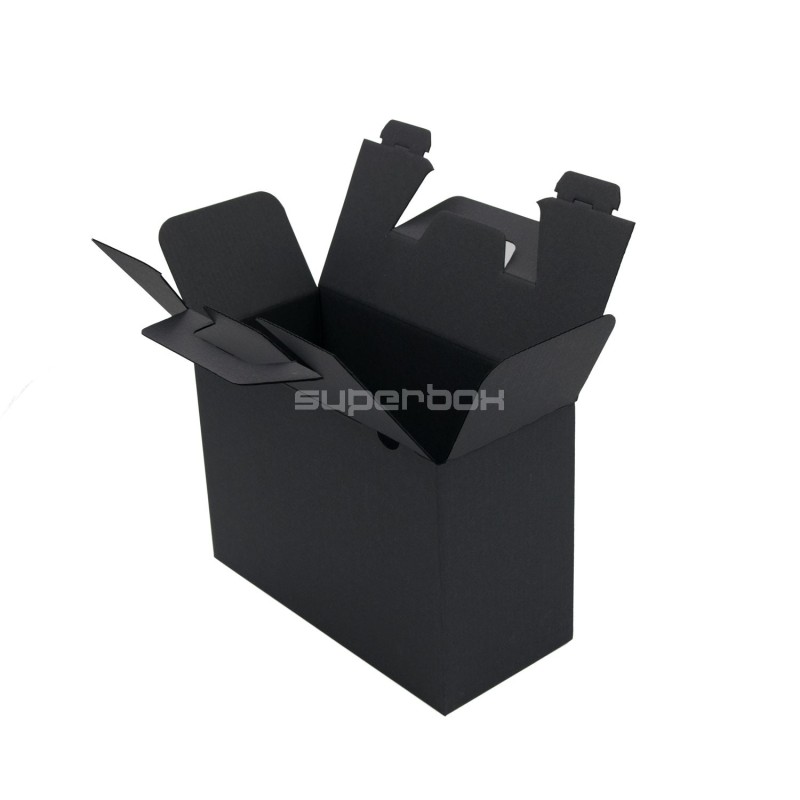 Schwarze kleine Koffer-ähnliche Geschenkbox mit Griff