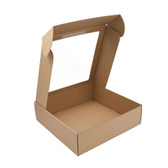 Große quadratische Schnellverschlussbox mit Fenster